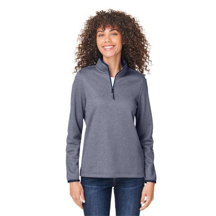 Women's Venture Heathered Stripe Quarter-Zip Pullover Thumbnail